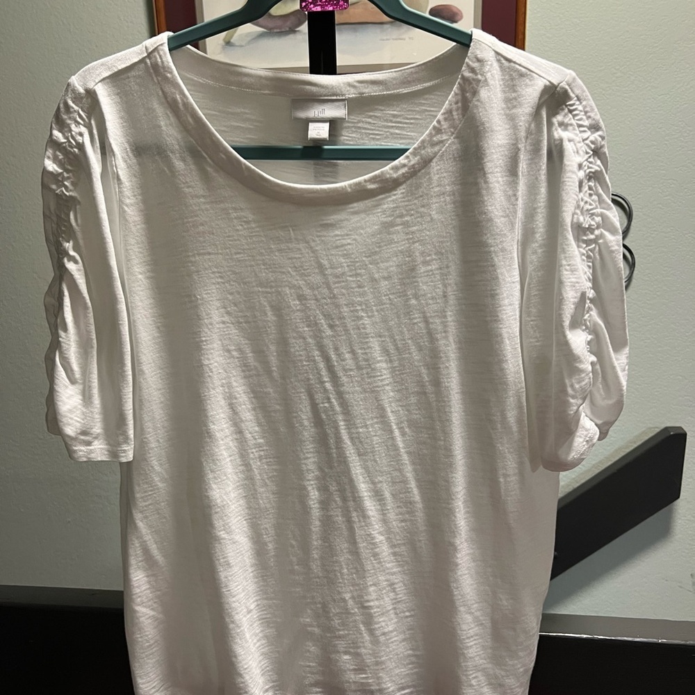 J. Jill White Short Sleeve Top